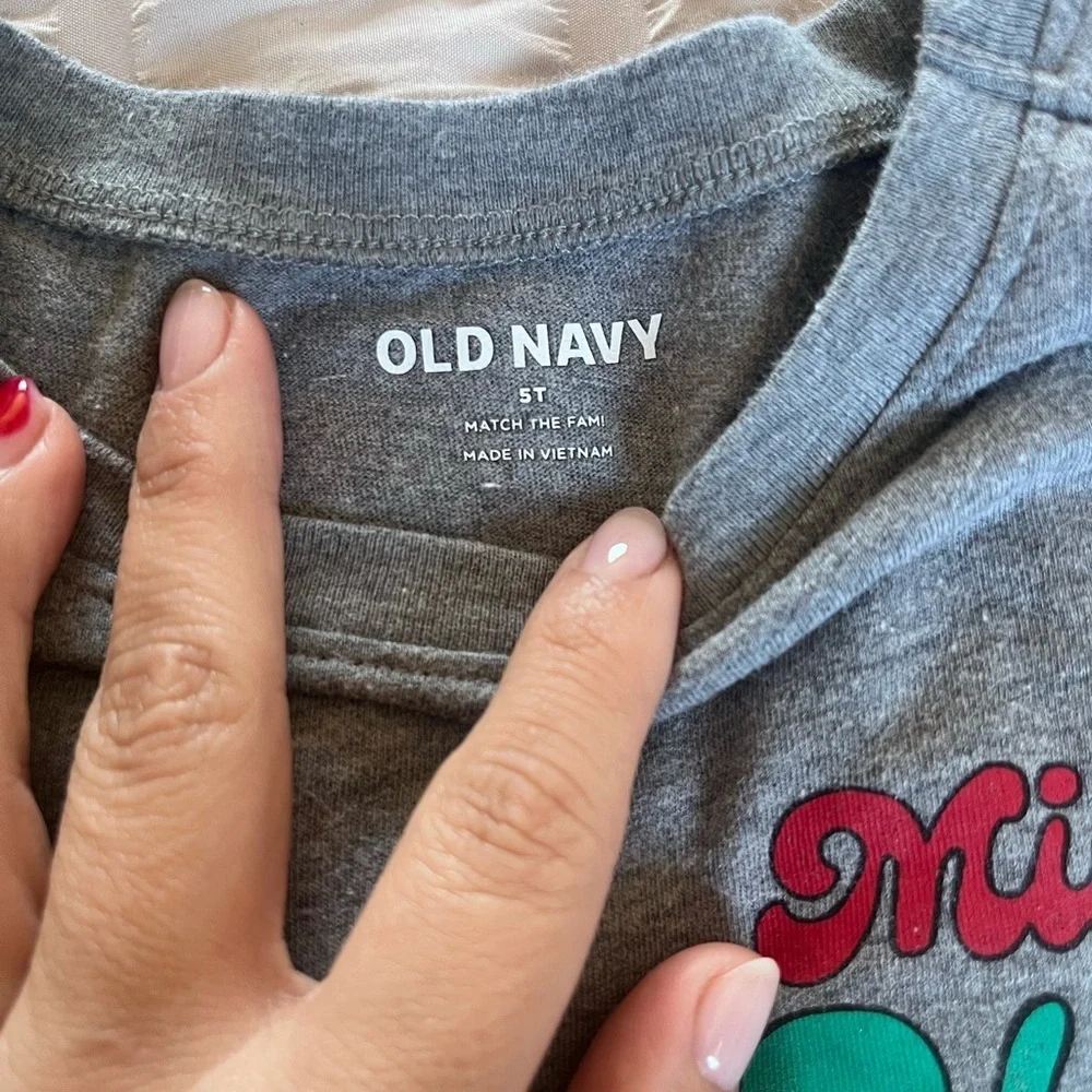 Old Navy Festive Red and Gray Kids Tees